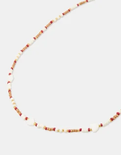 Collar Beads Corazones Nácar