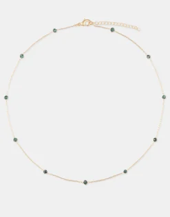 Collar Dorado Piedra Color