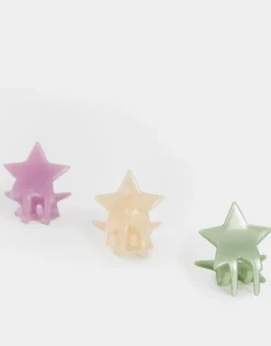 Set 3 Pinzas Pelo Estrellitas