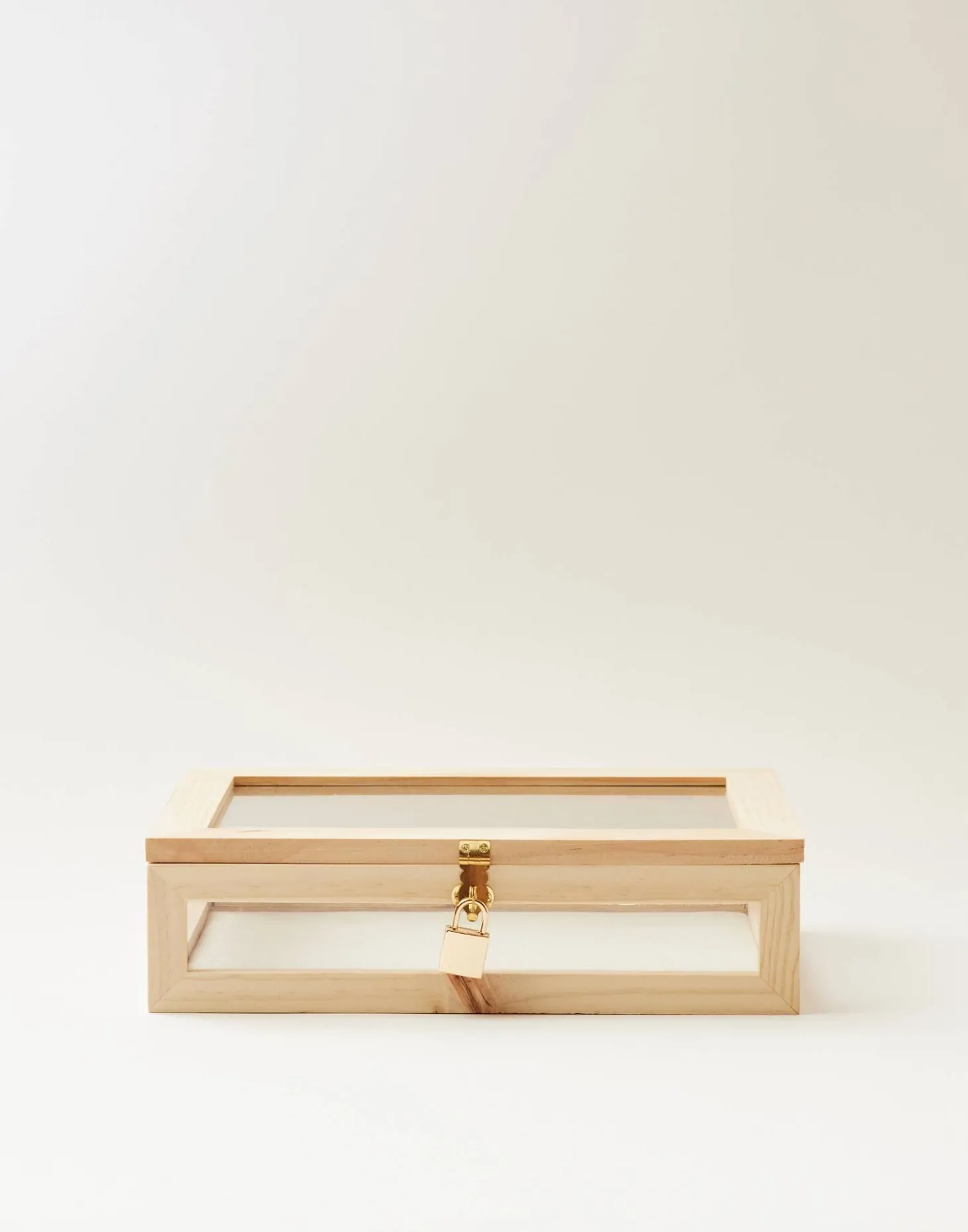 Vitrina Cristal Y Madera Pequeña
